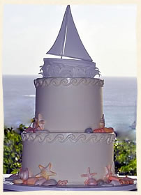 White Sailboat Caribbean Sea St Thomas Cake
