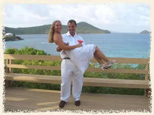 Just married at Point Pleasant Gazebo St Thomas Virgin Islands