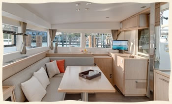 Interior boat weddings at sea.